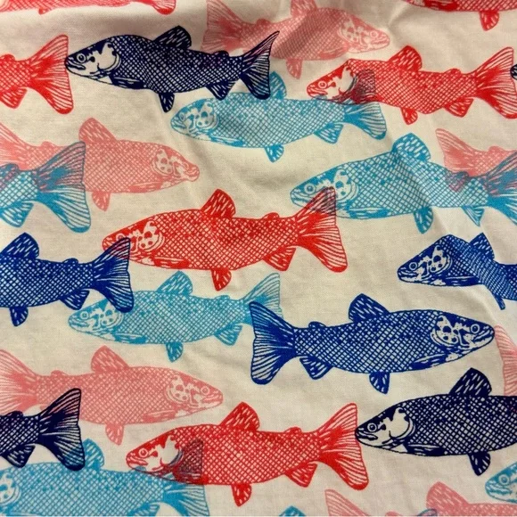 J. Crew Men's Multicolor Fish Pattern Medium Button-down Shirt - Picture 4 of 4